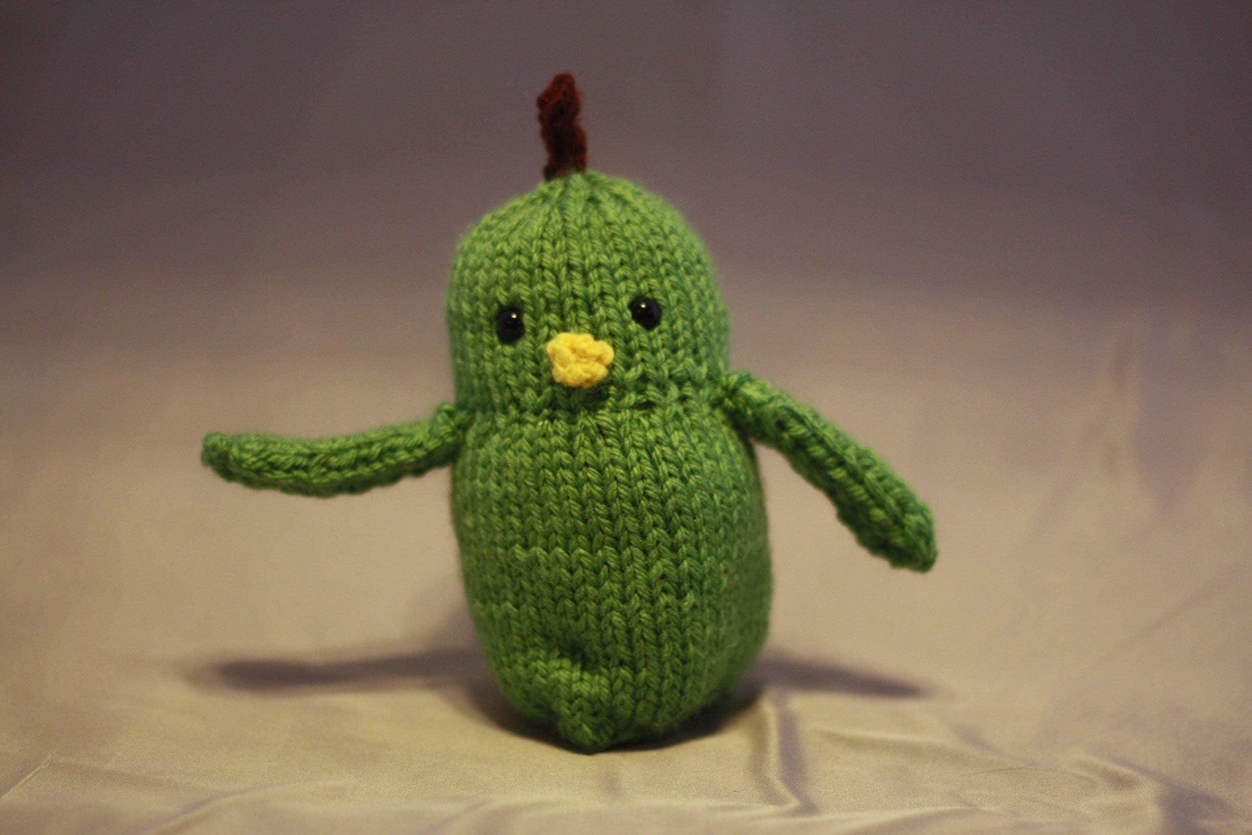Hand Knit Pear-o-keet Scented Plushie