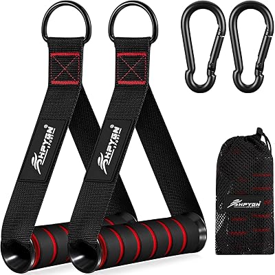 HPYGN Resistance Bands Handle Gym Cable Attachment with 2 Carabiners