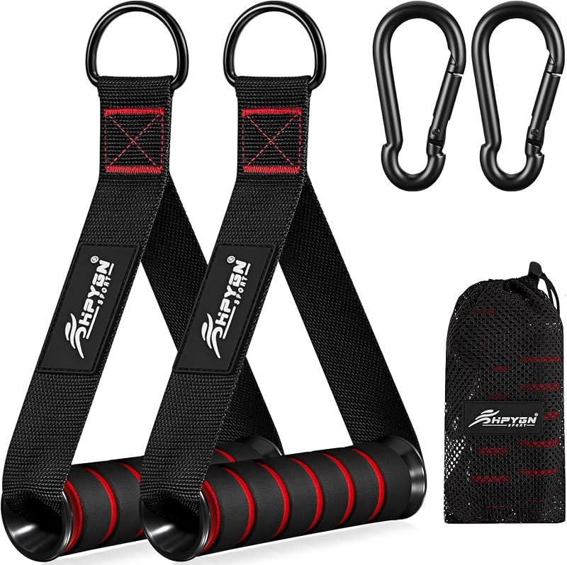 HPYGN Resistance Bands Handle Gym Cable Attachment with 2 Carabiners