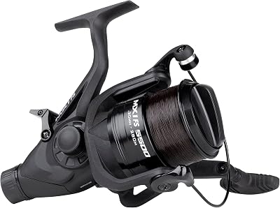 Mitchell MX1 FS 5500 Spinning Reel with Line Black Aluminium 2+1 Bearings