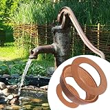 QENETY 5Pcs Leather Piston Sleeves for Handle Pump Garden Hand Pump Replacement view 6