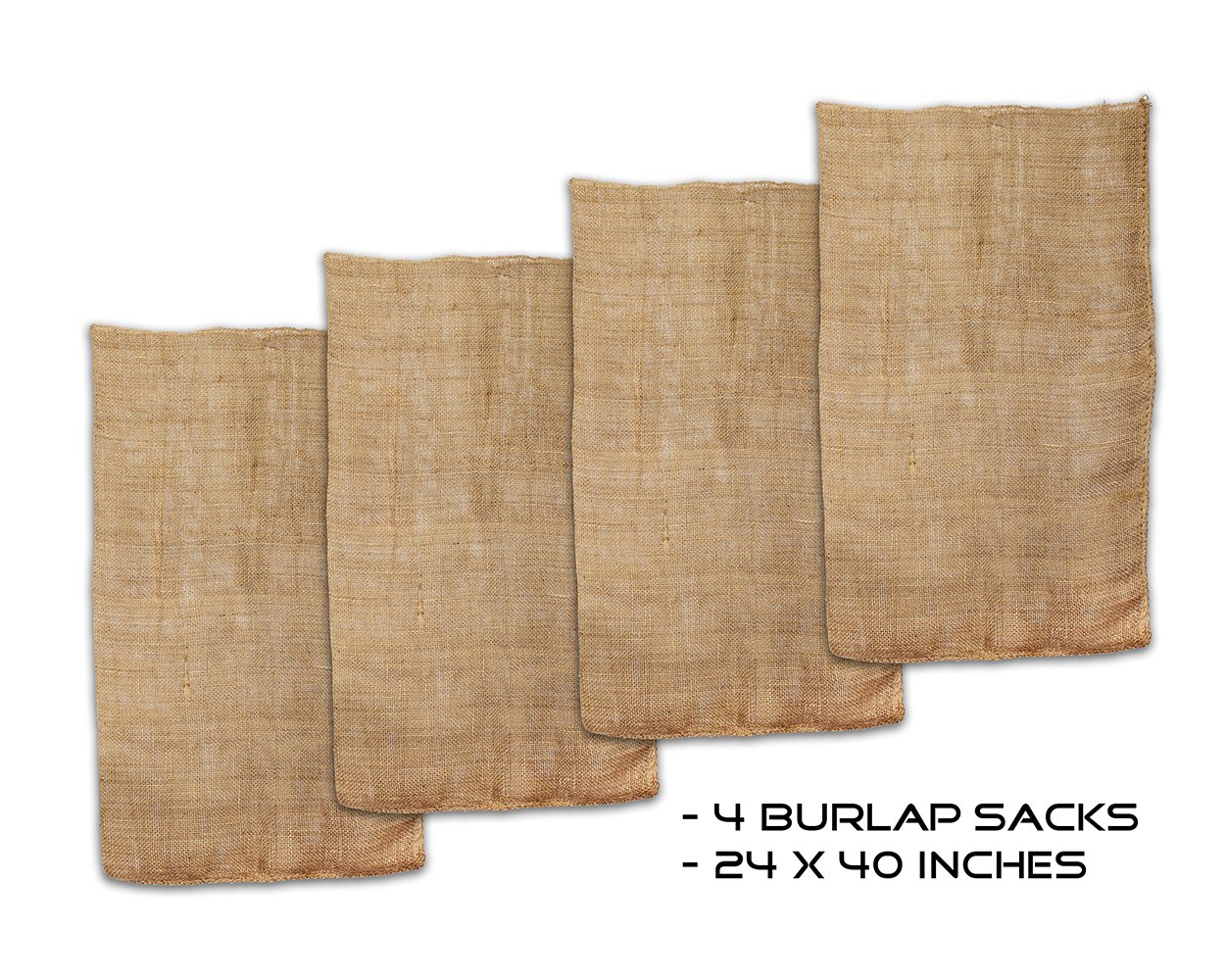 Get Out! Burlap Potato Sack Race Bags 23in x 40in with Natural Fabric 4