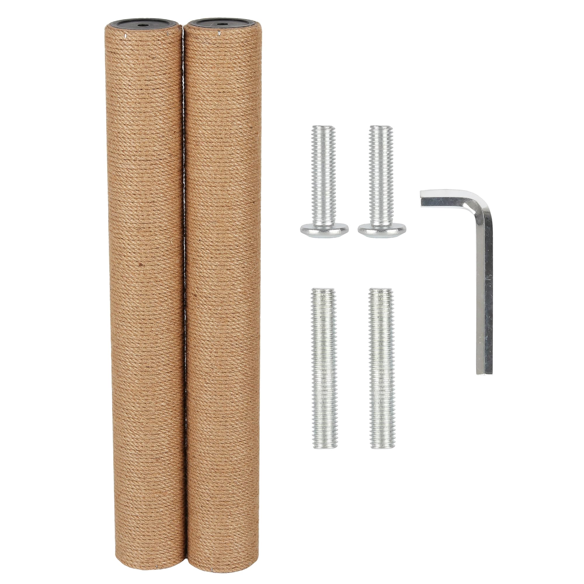 Photo 1 of ECCIBOUN 7.4cm 2.91in Diameter Cat Tree Scratching Post Replacement Jute Pole Parts for Cat Tower (21.65in/55cm, M10*2poles)