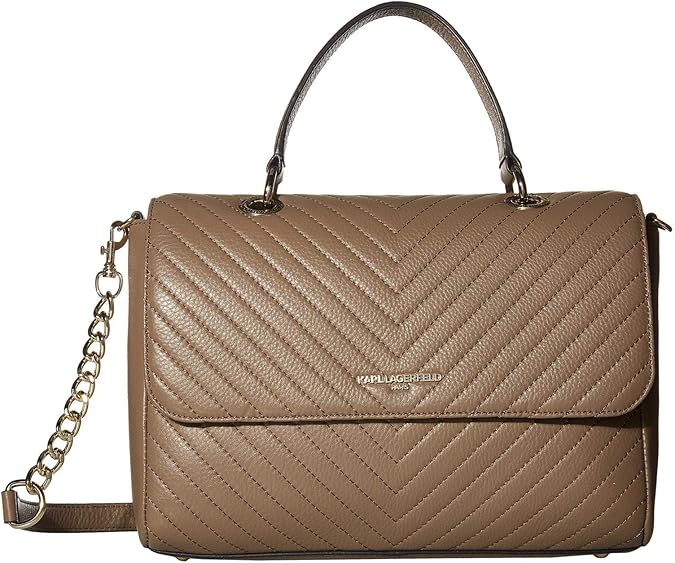 Karl Lagerfeld Paris Charlotte Shoulder Bag Dark Taupe One Size