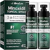 5% Minoxidil for Men and Women Hair Growth, Minoxidil Hair Growth Spray with Biotin & Rosemary to Fight Hair Loss, Extra Strength Hair Regrowth Treatments for Thicker Stronger Fuller Hair, 2 Bottles