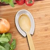 Oggi 5429.1 White Ceramic Spoon Rest - Compact & Dishwasher Safe view 5