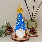 Christmas Decorations - 5" DIY Lighted Gnome Ceramic Christmas Tree with Multicolor LED Lights - Stress Relief Assembly Toy -(Requires 2 AA Batteries, not Included)