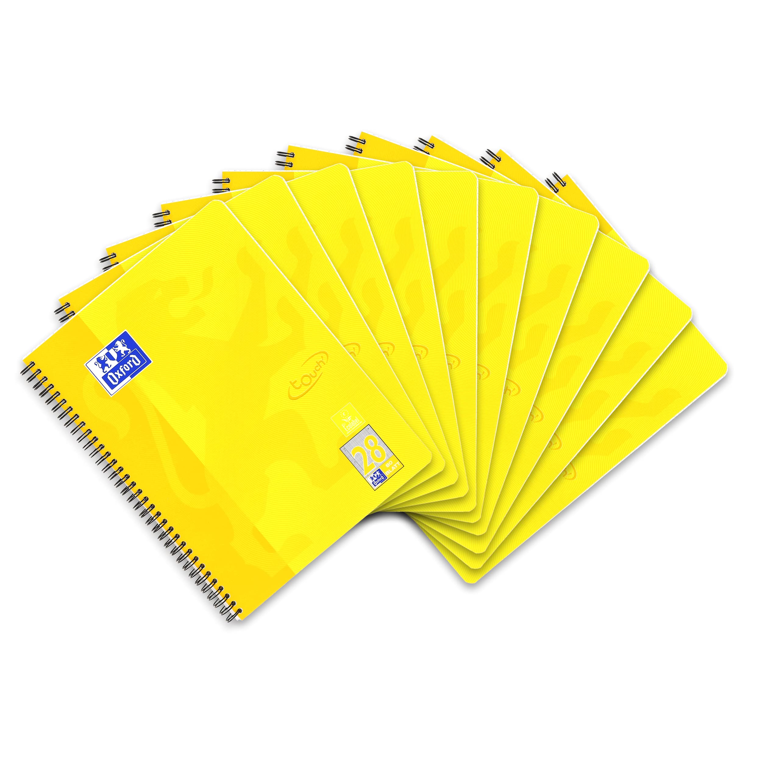 Oxford Writing pad 400086492"Touch" Squared, Sunshine Yellow 10 Sunshine Yellow