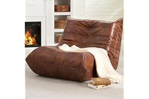 Hobestluk Bean Bag Chair Giant Bean Bag Sofa Chair Bean Bag Chairs for Adults, Leather Beanbag Chair for Living Room Bedroom 