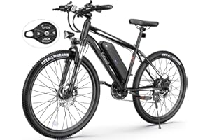 Wooken Electric Bike, Electric Bike for Adults 27.5'' E-Bikes with 500W Motor, 21.6MPH Mountain Bike with Lockable Suspension Fork, 48V 499.2WH Removable Battery, Professional 21 Speed Gears Bicycle
