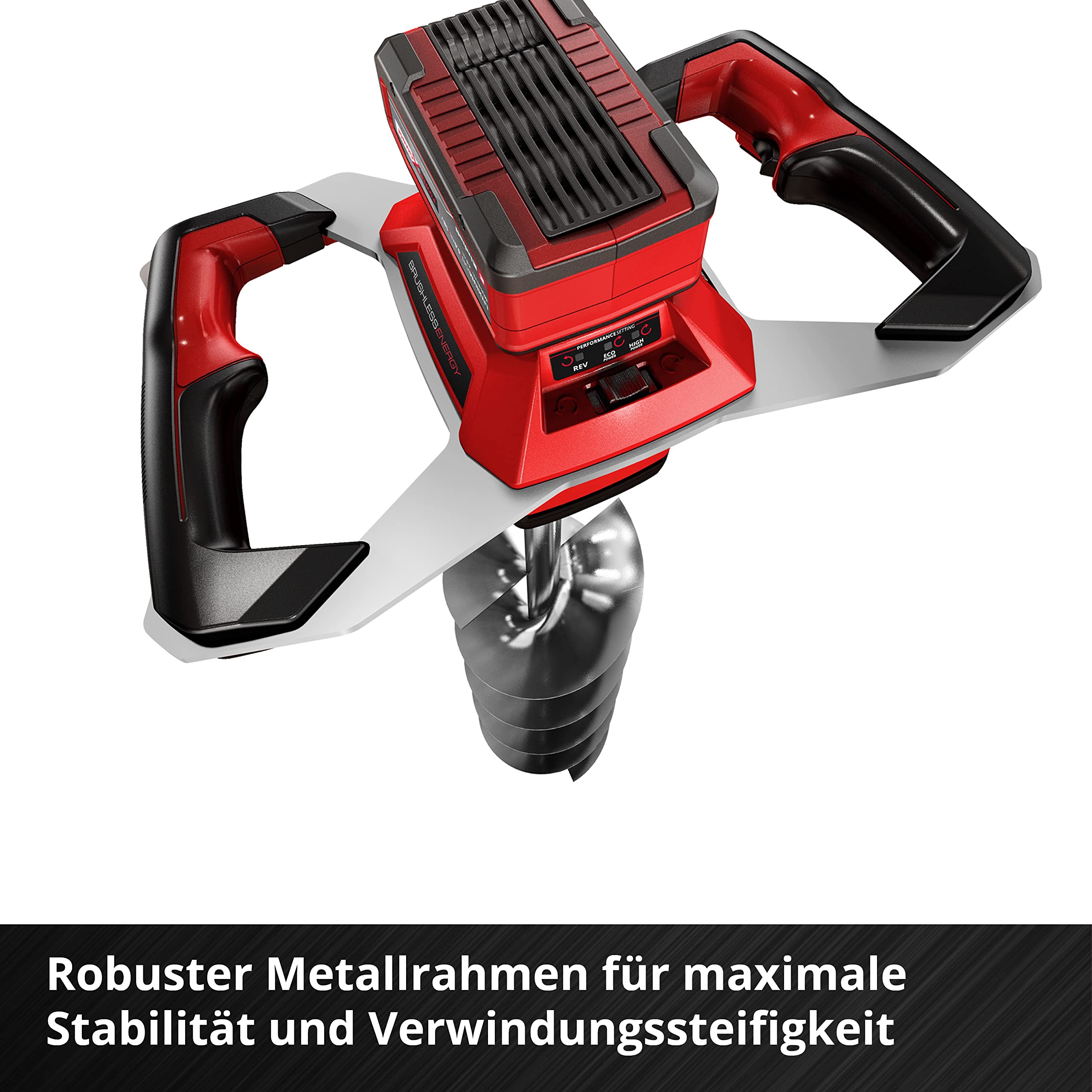 Einhell Akku-Erdbohrer GP-EA 18/150 Li BL-Solo Power X-Change (Li-Ion, 18 V, bürstenloser Motor, inkl. Erdbohrer Ø 150 mm, Mörtelrührer, Lieferung ohne Akku & ohne Ladegerät) 6