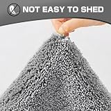 Wyewye Microfiber Bath Mat 40x60 Grey Ultra Thick Absorbent Non-Slip view 7
