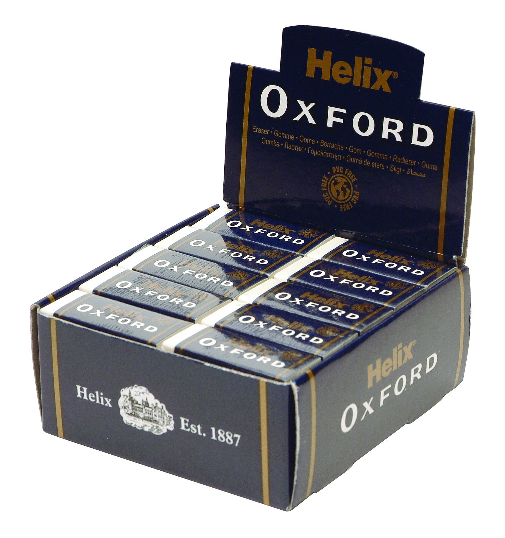 Helix Oxford Small Sleeve Erasers (Box of 30)