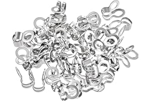 uxcell Ball Chain Connector, 4mm 4.5mm Double Ring Style Link Stainless Steel Loop Connection, Pack of 50