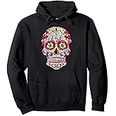 Sugar Skull Shirt Cool Calavera Dia De Muertos Day Dead Gift Pullover Hoodie