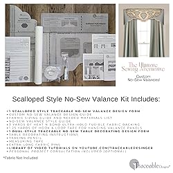 Traceable Designer Scalloped Window Valance, Sewing