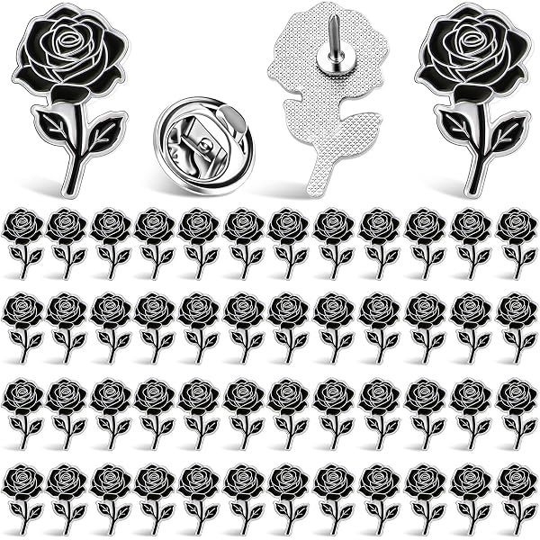 Amazon.com: CraftyDream 40 Pcs Flower Enamel Pins Bulk  display picture 1