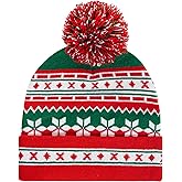 hoyuwak Red Beanie with Pom Pom Christmas Hat Winter Hat Knit Cap for Men Women Holiday Party Xmas Accessories Decoration