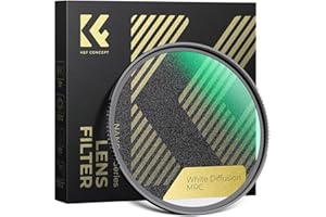 K&F CONCEPT 58mm White Mist Diffusion 1/4 Filter Dreamy Cinematic Effect, Soft Glow Diffuser Lens Filter (Nano-X Series)