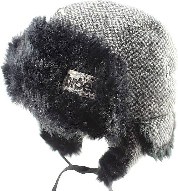 black winter hat with ear flaps
