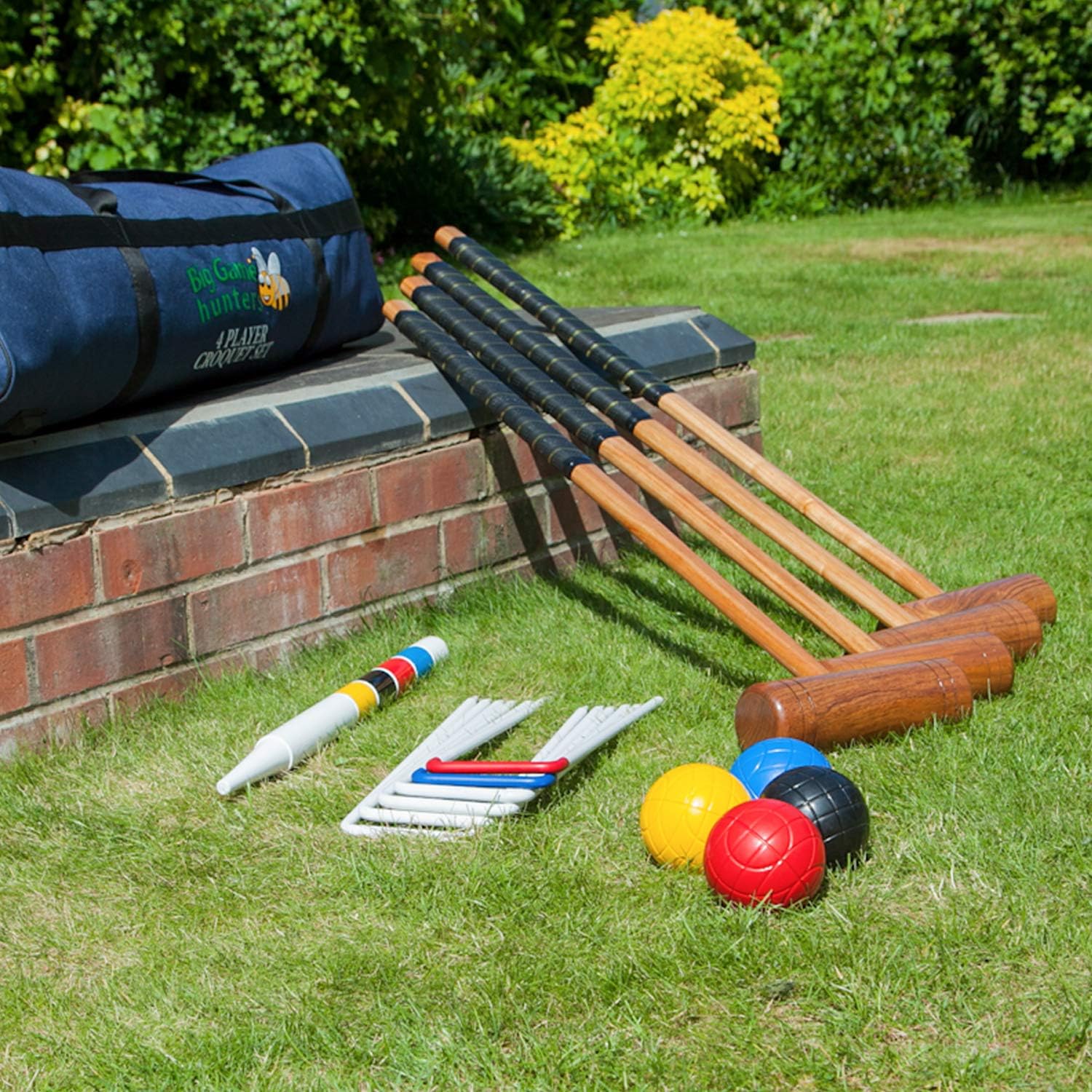 Super Saturday Big Game Hunters Croquet Set Full Size 4 Player Set With