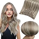Full Shine Clip in Extension, Ash Blonde Higlight