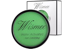 Wismee Face and Body Paint, Professional Classic Water Activated Face Body Paint (2.4 oz)(Light Green)