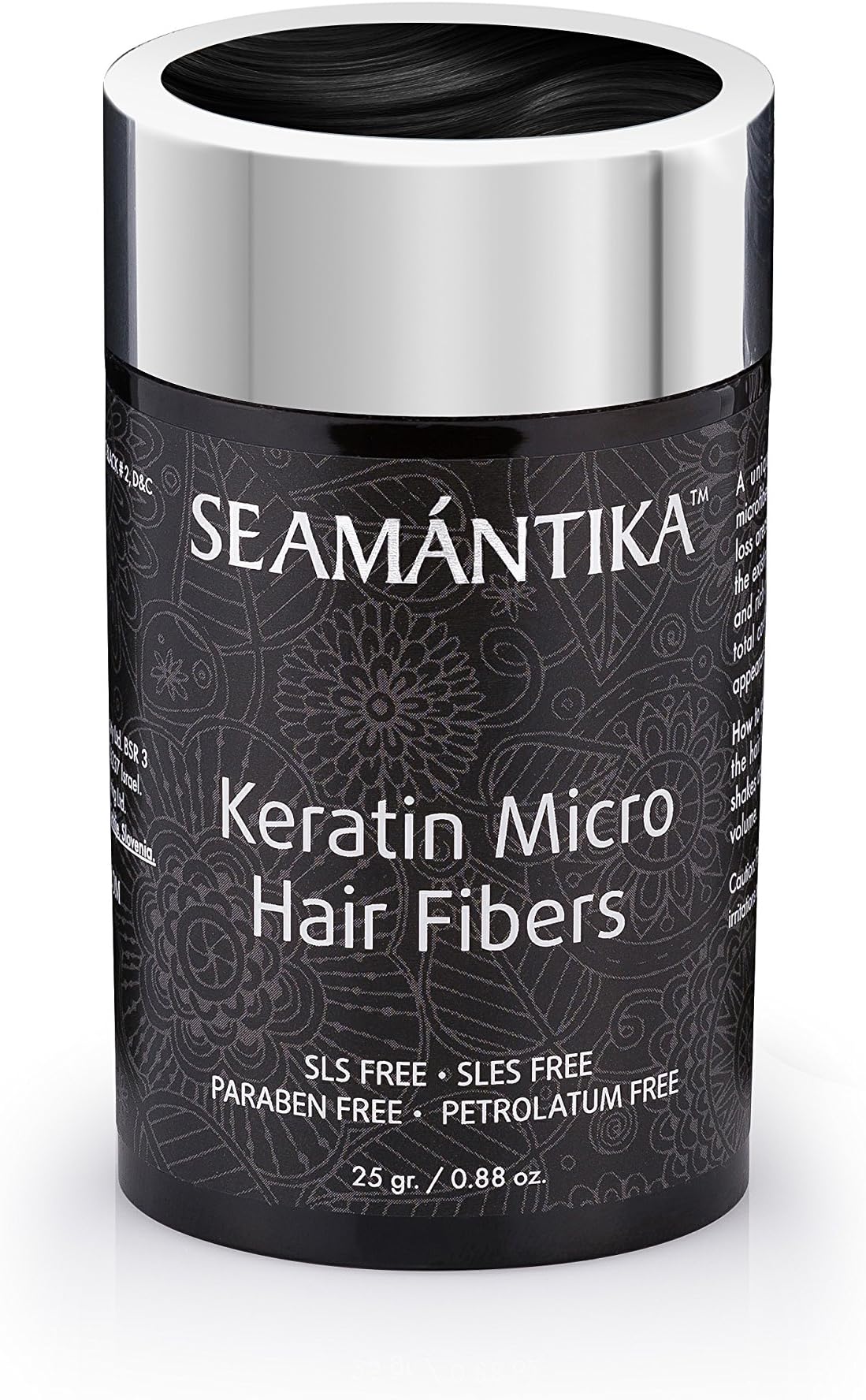 Hair Fibers Building Instantly Younger Look with Full, Thick Hair – Give Appearance of Instant Hair Growth – Conceal Male and Female Hair Loss for Immediate Anti Aging by SEAMANTIKA - .88 oz