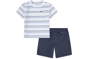 Hurley Baby and Toddler Boys' Soft Basic Cloud Slub T-Shirt and Shorts 2-Piece Outfit Set