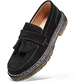 FLSHO Women's Classic Penny Loafer Platform Chunky Heel Loafer for Women Comfortable Womens Business Casual Shoes