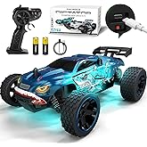 Tecnock RC Truck, 1:18 Scale 2WD Remote Control Truck with USB-C Easy Charging & 50-Min Play, 2.4GHz All-Terrain RC Car with 