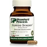Standard Process Ginkgo Synergy - Brain Health Support Supplement - Supplement with Ginkgo Biloba Extract, Organic Buckwheat Powder & Gotu Kola to Support Antioxidant Activity - 40 Capsules