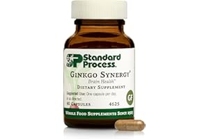 STANDARD PROCESS INC. Standard Process Ginkgo Synergy - Brain Health Support Supplement - Supplement with Ginkgo Biloba Extract, Organic Buckwheat Powder & Gotu Kola to Support Antioxidant Activity - 40 Capsules
