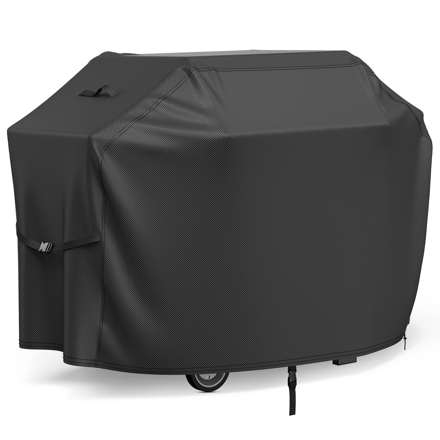 BROSYDA BBQ Cover 147x61x122cm, Waterproof, Windproof, UV Resistant, Tear Resistant, Heavy Duty 600D Oxford Barbecue Cover, BBQ Grill Cover with Buckle and Drawstring