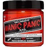 MANIC PANIC Classic Psychedelic Sunset Semi Permanent Hair Color - Neon Orange Hair Dye for Women & Men That Lasts 4-6 Weeks - Vegan, Ammonia & Cruelty-Free - Create & Mix Custom Shades (4oz)