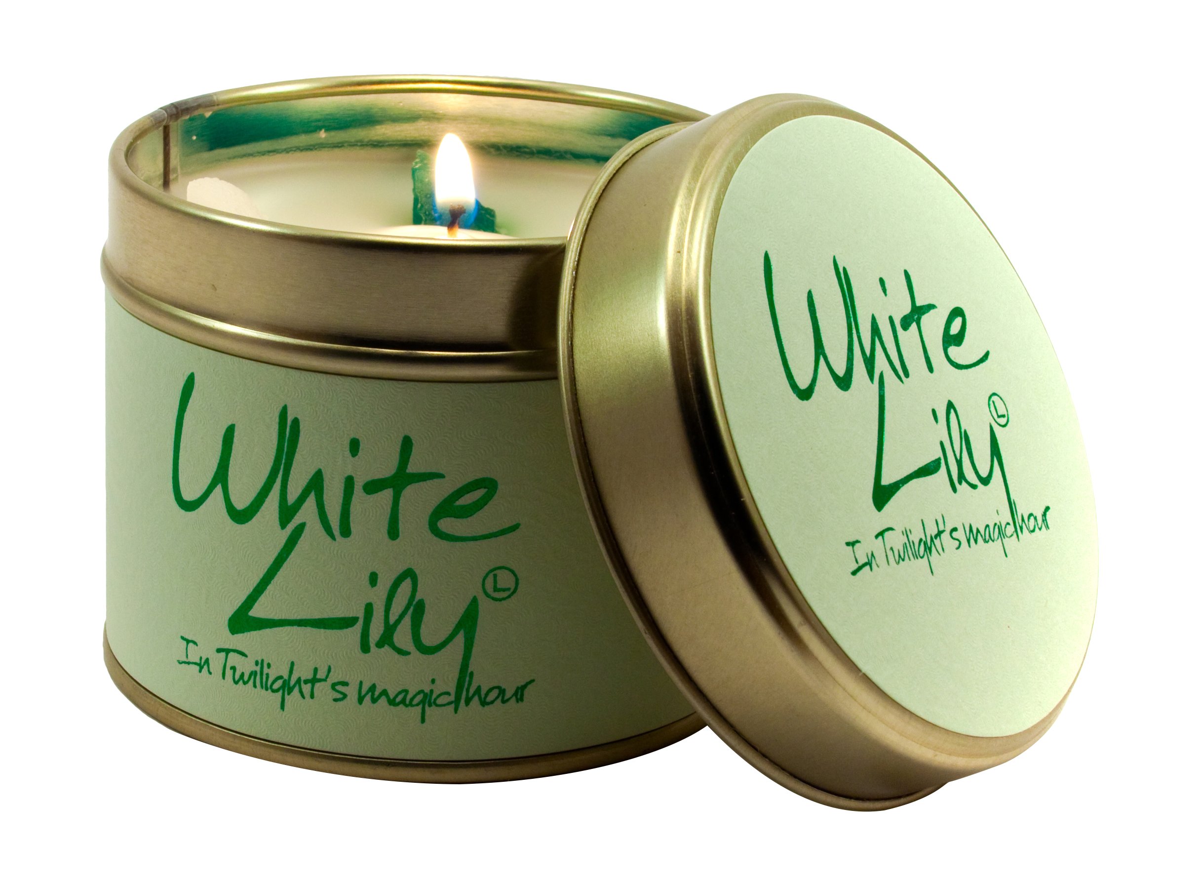 Lily-Flame Lily Tin, White