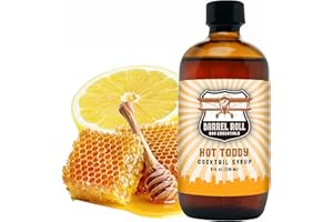 Barrel Roll Bar Essentials Cocktail Mixers - Hot Toddy Cocktail Mix - All-Natural Hot Toddy Drink Mix - USA Handcrafted Cocktail Syrups - Small Batch Cocktail Bitters with Real Cane Sugar - 8 Ounce