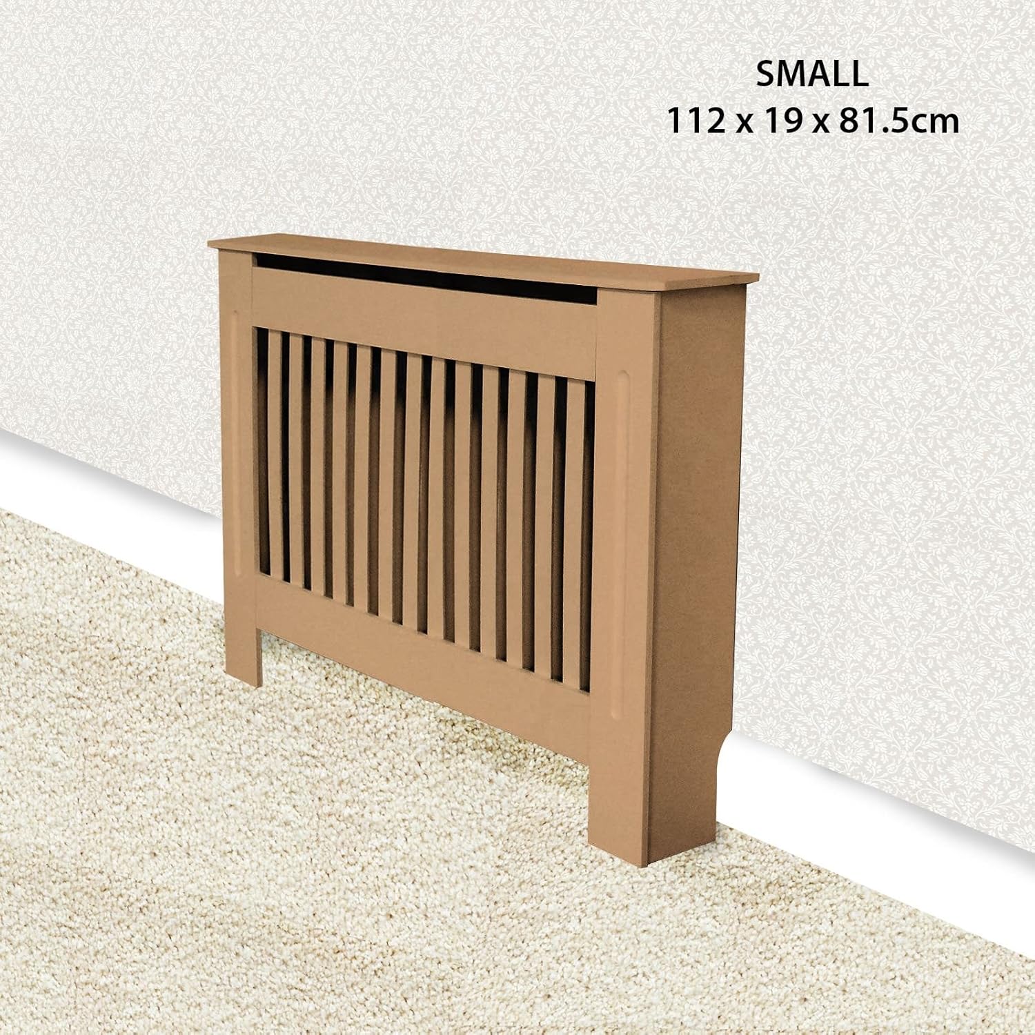 ASAB Raw MDF Radiator Cover Small Wall Mounted Traditional Heater