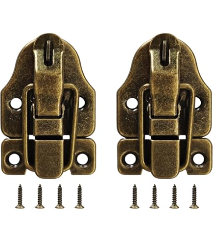 THE EMPATHIST Brass ザ オリジナルケース 5 PCS Antique Bronze Latch Hasps Vintage Locks Decorative Brass