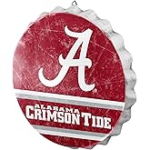 FOCO Alabama Metal Distressed Bottlecap Wall Sign – Limited Edition Crimson Tide Sign – Represent Your NCAA College and Show Your Team Spirit with Officially Licensed University of Alabama Fan Gear
