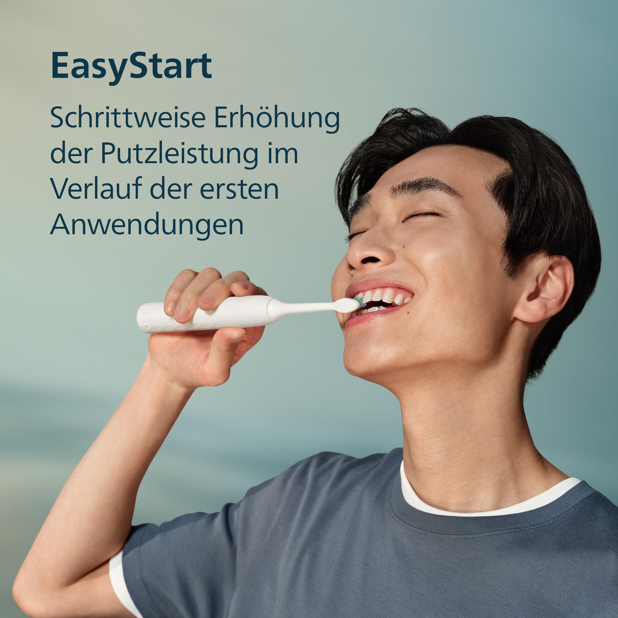 Philips Sonicare Series 2100 Elektrische Zahnbürste – Schallzahnbürste mit zwei Intensitätsstufen, EasyStart-Funktion, SmarTimer, 14 Tage Akkulaufzeit, Weiß, Modell HX4021/01, [Neu] 5