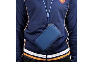 ZORSOME Neoprene Phone Pouch for iPhone 12 mini(5.4),SE 2020,11 Pro,XS,X,8,6,5.4 inch Universal Cell Sleeve Mobile Bag with Zipper, Neck Lanyards Straps Blue