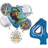 TMNT Theme 4th Birthday Party Supplies Ninja Turtle Mayhem Balloon Bouquet Decorations