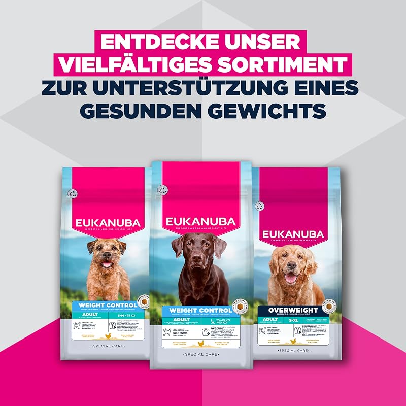 Weight Control Hundefutter mit Huhn für große Rassen, 15 kg