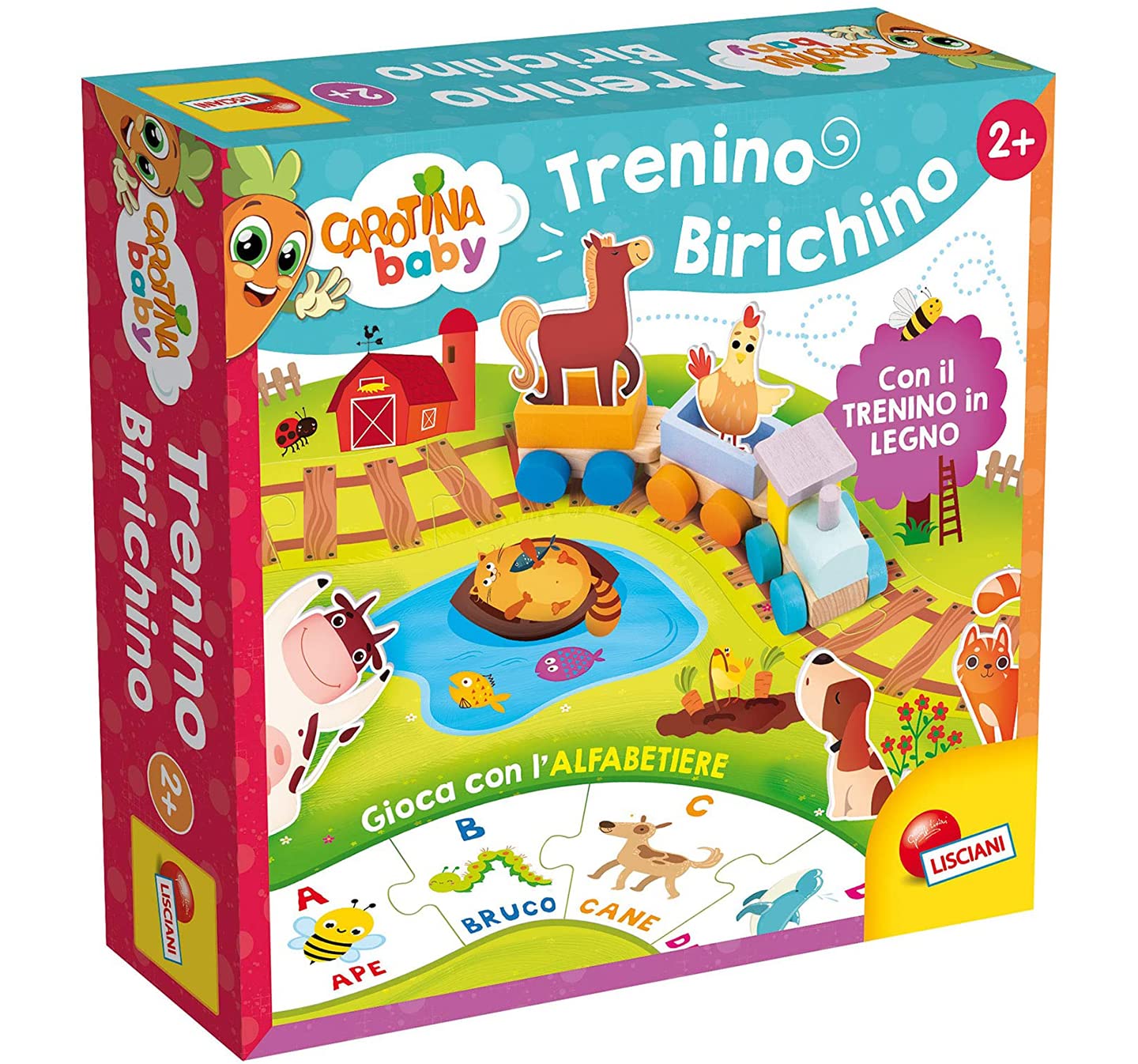 Liscianigiochi- Baby Carrot Naughty Train, 84005