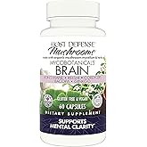Host Defense MycoBotanicals Brain* Capsules - Brain Support Supplement with Lion's Mane, Reishi & Cordyceps Mushroom - Herbal Supplement for Memory & Focus Support - 60 Capsules