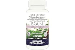 Host Defense MycoBotanicals Brain* Capsules - Brain Support Supplement with Lion's Mane, Reishi & Cordyceps Mushroom - Herbal Supplement for Memory & Focus Support - 60 Capsules