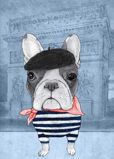 french bulldog in beret