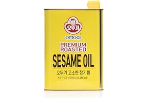 OTTOGI 100% Pure Premium Roasted Sesame Oil, Toasted to Perfection, Traditional Korean Style Oil, 1650ml (56.0 fl oz)