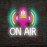 Live On Air Neon Sign Microphone Neon Light Signs